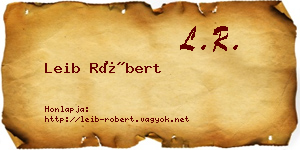 Leib Róbert névjegykártya